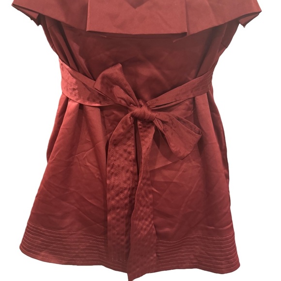 Like New BCBGMaxAzria Burgundy Satin Camisole Size Large - Picture 4 of 8